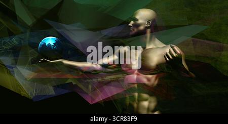Global Network Concept as a Illustration Art Stock Photo