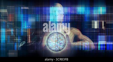 Multimedia Marketing with Cross Platform Technologies Art Stock Photo