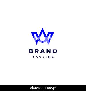 Simple Water Initial W Letter Lines Logo Design. W Letter Lines Logo Design With Water Drops In The Middle. Stock Vector
