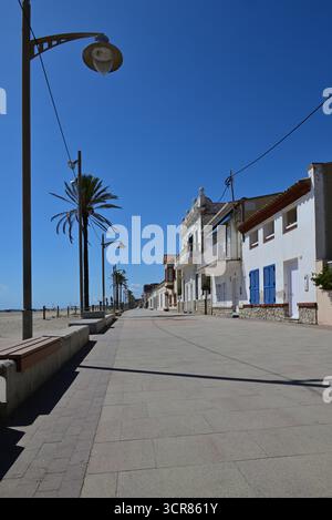 Sunny promenade in Coma-ruga, Spain Stock Photo - Alamy