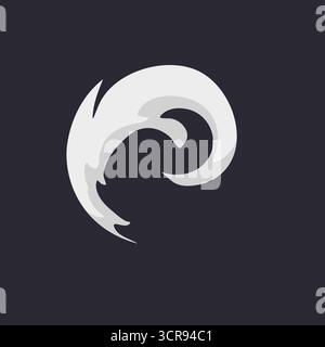 Cartoon Smoke Cloud, Vector White Aroma Or Toxic Steaming Vapor, Dust Steam. Design Elements, Flow Mist Or Smoky Steam for your design Stock Vector