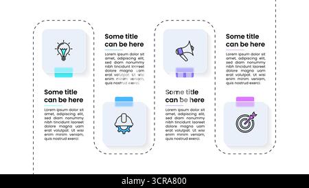 Infographic template with icons and 4 options or steps. Glass squares. Can be used for workflow layout, diagram, banner, webdesign. Vector illustratio Stock Vector