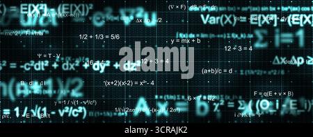 abstract background design with math symbols and numbers theme Stock ...