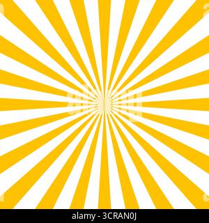 Retro starburst ray on transparent background. Sun rise radial retro groovy pattern vector Stock Vector