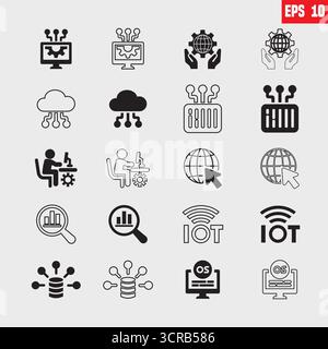Information Technology icon set vector illustration. Stock Vector