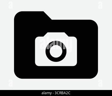 Camera Computer Folder Icon Photo File Portfolio Photography Archive Photograph Image Digital Gallery Save Document Album Stock Vector