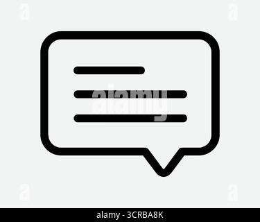 Conversation Bubble Line Icon Text Message Box Comment Section Opinion Feedback Talk Talking Speech Dialogue Discussion Discuss Outline Shape Symbol Stock Vector