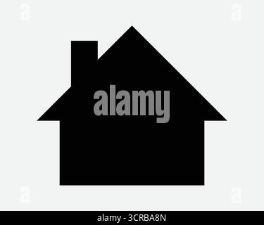 House Shape Black Silhouette Home Property Real Estate Residence Residential Building Single Family Housing Icon Web Homepage Site Symbol Sign Stock Vector