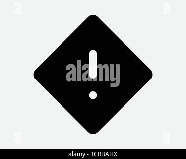 Exclamation Point Square Diamond Icon Alert Attention Dangerous Notice Warning Warn Beware Danger Symbol Safety Hazard Error Sign Stock Vector