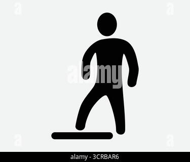 Stepping Up Stick Figure Icon Man Taking Step Upwards Climb Career Progress Climbing Path Stairs Staircase Forward Challenge Sign Symbol Person Shape Stock Vector