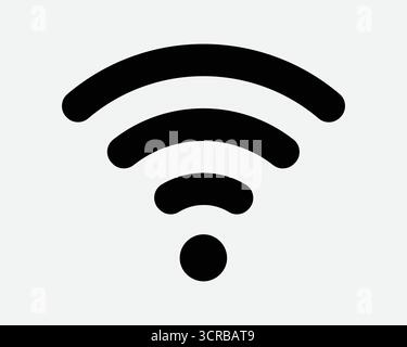 Wifi Internet Network Connection Signal Icon Web Access Communication Connected Line Symbol Wireless Hotspot Broadcast Computer Modem Router Sign Stock Vector