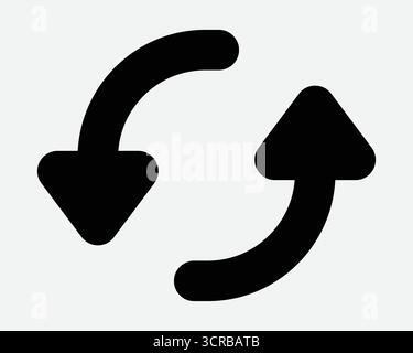 Refresh Arrow Icon Sync Arrowhead Sign Reload Pointer Symbol Circle Twist Load Loading Rotation Rotate Recycle Cycle Point Pointing Direction Stock Vector