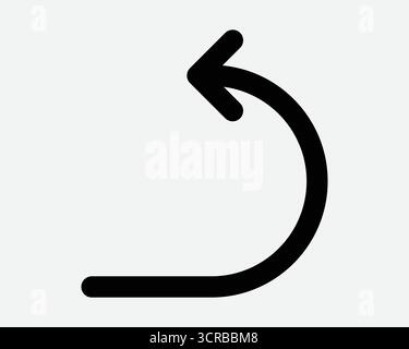 Undo Arrow Icon Back Button Backwards Before Previously Sign Symbol Web Return App Navigation Direction Point Previous Pointer Stock Vector