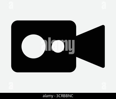 Video Camera Icon Recording Movie Production Motion Picture Capture Film Media Recorder Shoot Multimedia Broadcast Television Cinema Symbol CCTV Sign Stock Vector