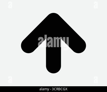 Up Pointing Arrow Straight Ahead Enter Entrance Pointer North Point Above On Top Swipe Slide Upwards Upload Uploader Position Navigation Guide Icon Si Stock Vector