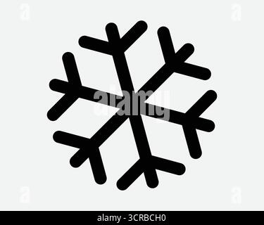 Winter Frost Icon Snowflake Shape Holiday Season Cold Forstbite Freezing Freeze Ice Icy Weather Symbol Christmas Decoration Crystal Ornament Sign Stock Vector