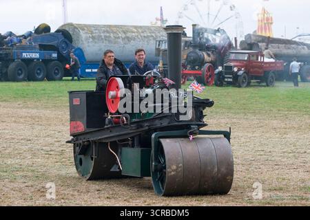 Robey Road Roller 42129, built 1924, at the Great Dorset Steam Fair Stock Photo