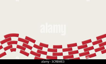 Brick frame with empty space for your text background illustration Stock Vector