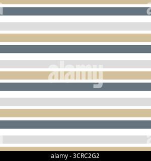 Flat design horizontal stripes pattern seamless Stock Vector