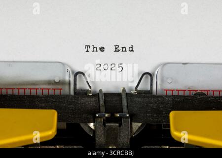 The End 2025 written on an old typewriter Stock Photo