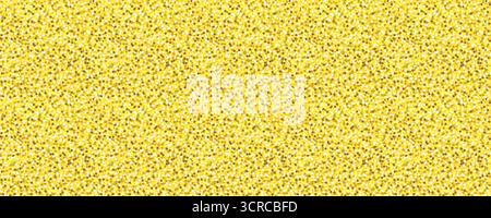 Seamless golden glitter confetti texture with sparkling dots and luminous metallic shine. Bright gold glitter design perfect for washi tape Stock Vector