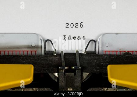 old typewriter with text 2026 ideas Stock Photo