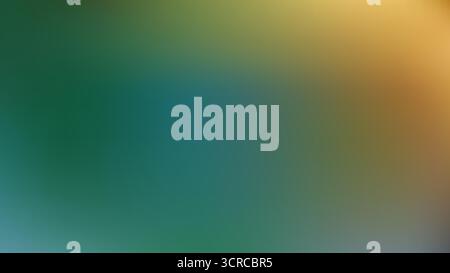 Soft gradient blend of deep green and warm golden yellow tones, creating a natural and calming abstract background. Stock Vector