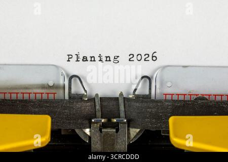 old typewriter with text planing 2026 Stock Photo