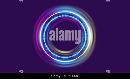 Energy-based portal platform with sci-fi hologram details and minimal background. Stock Vector