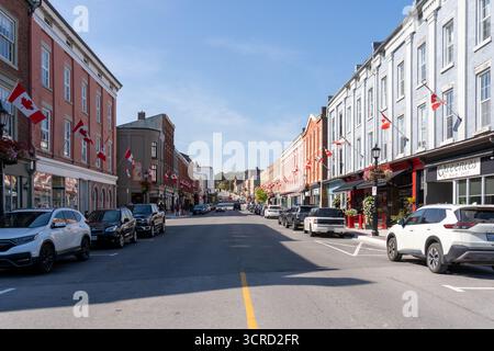 View of the Port Hope Heritage Business District in Port Hope, Ontario, Canada. Stock Photo
