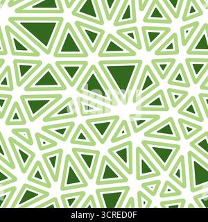 Pattern of triangle shapes. Rounded solid shapes in frames. Large triangle sizes. Single color tone style. Repeatable pattern. Amazing vector tiles. Stock Vector
