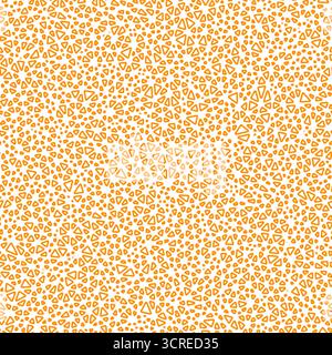 Abstract vector background. Tiny triangles. Solid color style. Rounded triangles outlined. Repeatable pattern. Amber glow. Classy vector tiles. Stock Vector