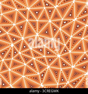 Triangular pattern background. Medium triangles size. Multiple repeated inner triangles. Single color tone style. Repeatable pattern. Stock Vector
