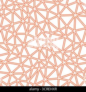 Triangles pattern geometric design. Compact triangles size. Solid color style. Geometric shapes outlined. Repeatable pattern. Sunset glow. Stock Vector