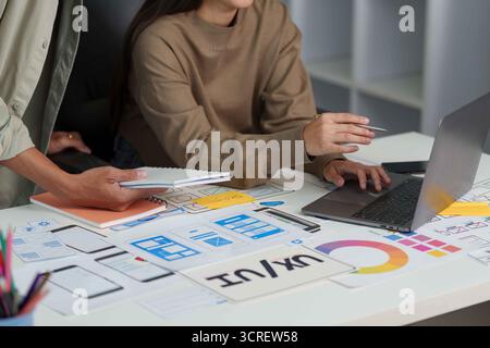 Designers Working on User Interface Concepts Stock Photo