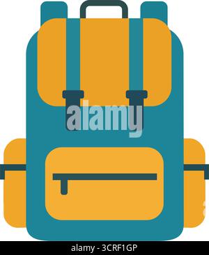 Hiking backpack for adventure travel and exploration Stock Vector Image ...