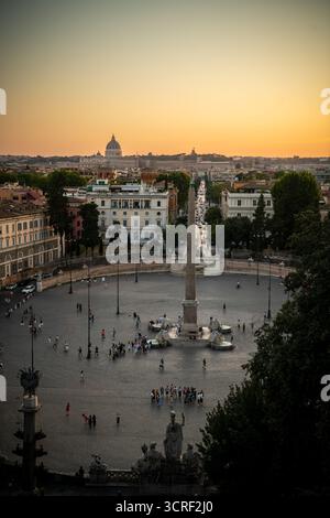 Napolean Square Rome Piazza Napoleone I in Villa Borghese park Rome Italy Europe Stock Photo ...