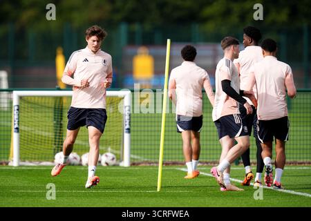 Aston Villa's Victor Lindelof during a training session at Bodymoor