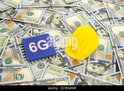 Construction of 6G networks. Next-generation telecommunications, digital infrastructure, high-speed internet, smart cities, global innovation, mobile Stock Photo