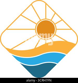 Sun logo icon illustration design Stock Vector
