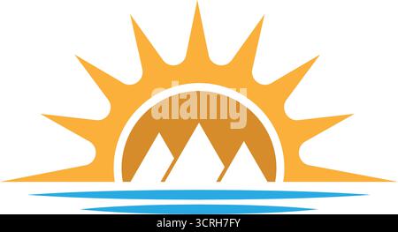 Sun logo icon illustration design Stock Vector