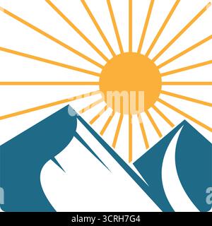 Sun logo icon illustration design Stock Vector