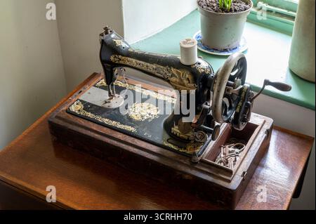 Antique Singer sewing machine Stock Photo