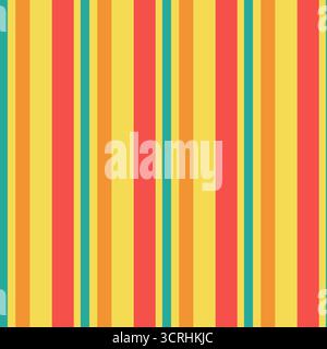 Abstract vector striped seamless pattern with colored stripes Stock Vector