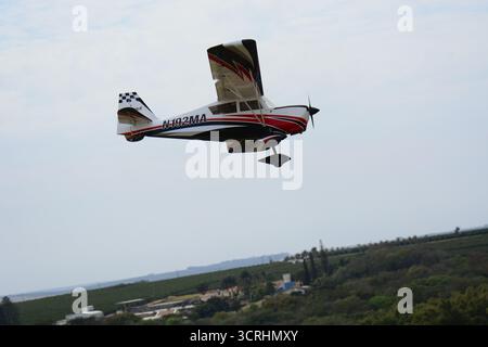 Model aircraft in low flight Stock Photo