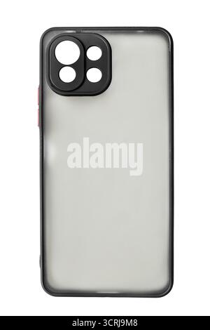 Blank silicone phone case isolated on white background Stock Photo