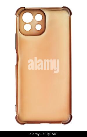 Used blank silicone phone case isolated on white background Stock Photo