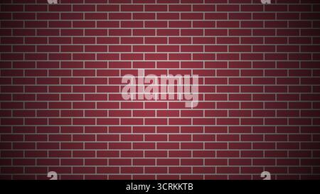 Simple red brick wall background with clean lines and symmetry, perfect for design, texture and construction themes, vector illustration Stock Vector