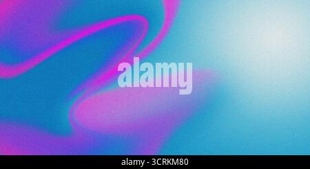 Textural abstract composition. Bold freeform curve in rich magenta and purple gradient sweeps across grainy background. Curve's soft flowing shape con Stock Photo