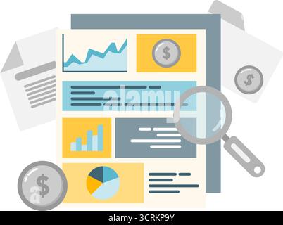 company financial reports Stock Vector